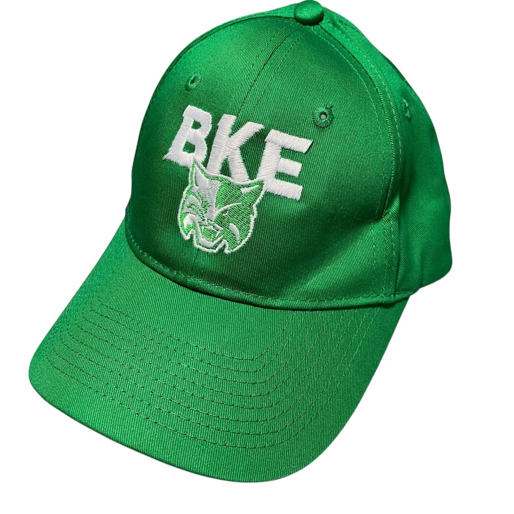 BKE Green Baseball Cap Embroidered Bobcat Logo Adjustable Strap‎ Hat